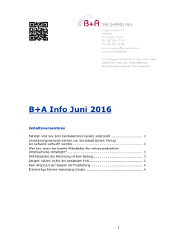 B+A Info Juni 2016