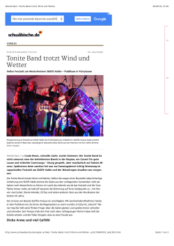 Westerheim: Tonite Band trotzt Wind und Wetter