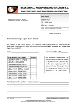 Jugend-Mannschaftsmeldung 2016-17
