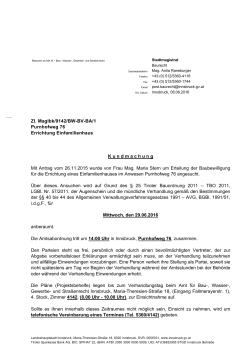 Baubewilligung, Purnhofweg 76, Maria Stern, Gz. MagIbk-9142