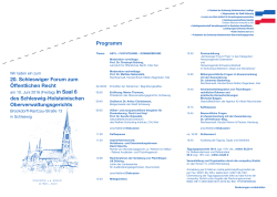 Programm 20. Schleswiger Forum zum Öffentlichen Recht des