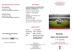 Seminarflyer - Juristische Fakultät