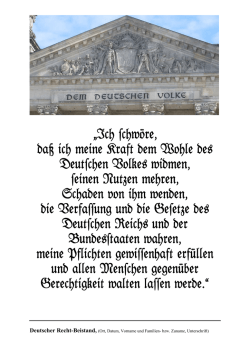 Ich #chw&ouml;re, da&szlig; ich meine Kraft dem Wohle des Deut#chen Volkes