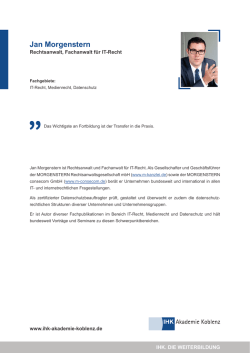 Jan Morgenstern - IHK