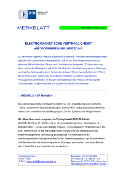 IHK-Merkblatt: CE-Kennzeichnung Elektromagnetische Verträglichkeit