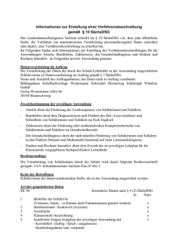 Informationen zur Erstellung einer
