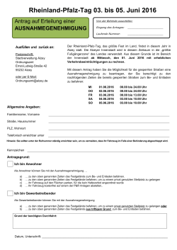 Rheinland-Pfalz-Tag 03. bis 05. Juni 2016