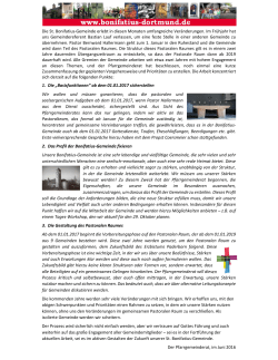 Die St. Bonifatius-Gemeinde erlebt in diesen Monaten umfangreiche