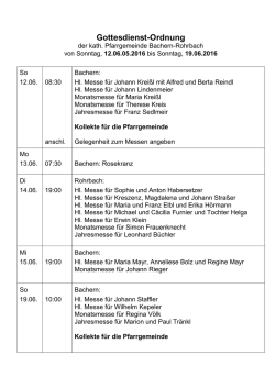 Gottesdienst-Ordnung - Pfarreiengemeinschaft Ottmaring