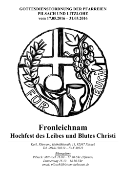 Gottesdienstordnung 17.05.2016