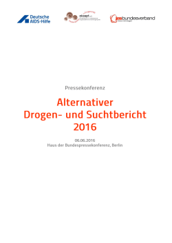 Pressemappe  - Alternativer Drogen