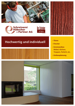 Prospekt_Huebscher_d pdf - Schreinerei Hübscher + Partner AG