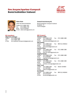 Ihre Ansprechpartner Komposit Bereichsdirektion S&uuml;dwest