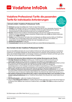 InfoDok 579: Vodafone Professional-Tarife