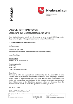 65-16 Ergänzung Juni 2016 - Landgericht Hannover