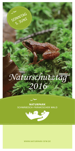 Flyer Naturschutztag 2016 - Hohenlohe
