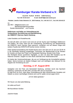 Hamburger Karate - Verband e.V. - Pr&auml;sident -