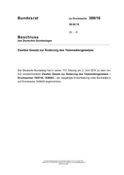 BT zu309/16 Grunddrucksache (PDF, 206KB, nicht