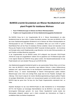 BUWOG erwirbt Grundstück am Wiener Nordbahnhof