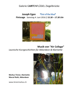 Flyer Out of the blue Finissage