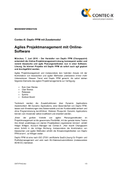 Agiles Projektmanagement mit Online- Software - Contec