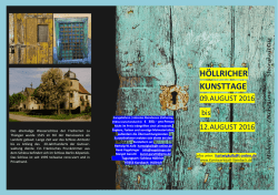 höllricher kunsttage - Kunstwerkstatt Steinbach