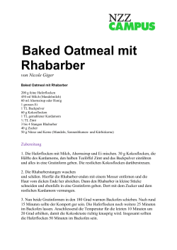 Baked Oatmeal mit Rhabarber