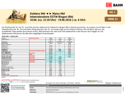 Koblenz Hbf Mainz Hbf Inbetriebnahme ESTW Bingen (Rh) 18.06