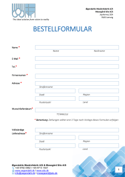 bestellformular - Mosegård Siloer