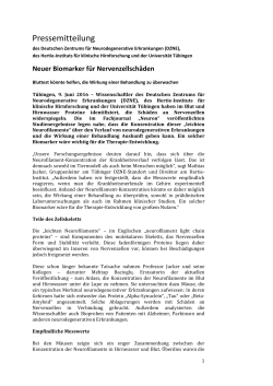 Pressemitteilung DZNE / Hertie / Uni Tübingen