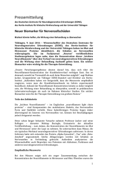 Pressemitteilung DZNE / Hertie / Uni Tübingen