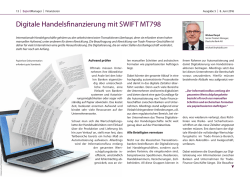 Digitale Handelsfinanzierung mit SWIFT MT798
