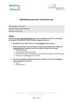 dsh-modellpr&uuml;fung:textproduktion