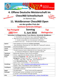 4. Offene Deutsche Meisterschaft im Chess960 - Chess