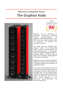 The Gryphon Kodo - TAD Audiovertrieb