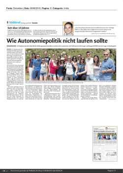 Rassegna stampa - Science South Tyrol