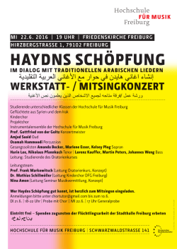 HAYDNS SCH&Ouml;PFUNG - Hochschule f&uuml;r Musik Freiburg