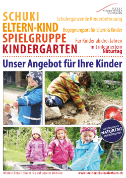 Flyer «Schuki Kindergarten