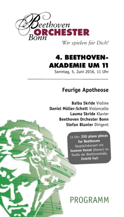 programm - Beethoven Orchester Bonn