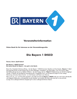 Die Bayern 1 DISCO - Agentur Rappenecker