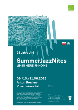 SummerJazzNites - JIM is HERE, THERE and EVERYWHERE