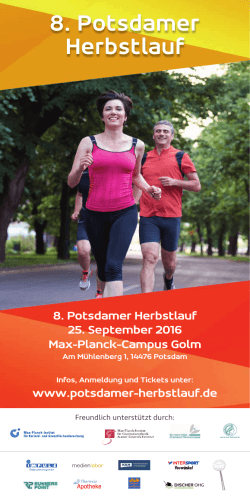 8. Potsdamer Herbstlauf - Stadtsportbund Potsdam