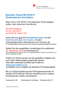 Diplom WS 2001/2002 &ndash; Fachbereich Architektur