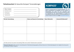 Teilnahmeschein für besuchte Kompass³