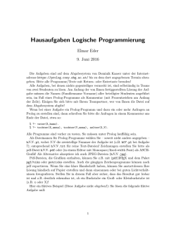 Hausaufgaben Logische Programmierung