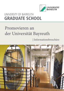 Informationsbrosch&uuml;re Promovieren an der Universit&auml;t Bayreuth