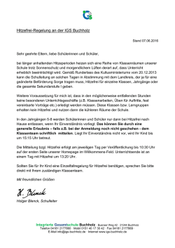 Hitzefrei-Regelung an der IGS Buchholz