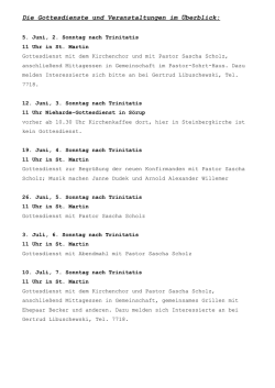 Gottesdienste u. Veranstaltungen