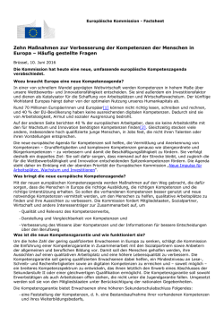 Zehn Maßnahmen zur Verbesserung der Kompetenzen