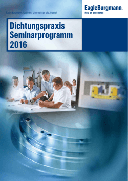 Dichtungspraxis Seminarprogramm 2016